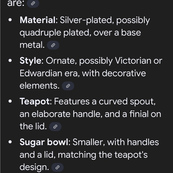 Antique Silver Tea Set Tea Pot & Sugar Bowl Very Decorative Etched - Picture 11 of 15